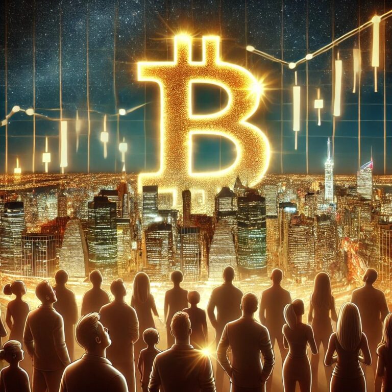 Dall·e 2024 06 25 14.54.41 A Digital Artwork Visualizing The Concept Of Optimism And Growth Within The Bitcoin Community. The Image Features A Bustling Digital Cityscape At Nigh.webp.jpeg