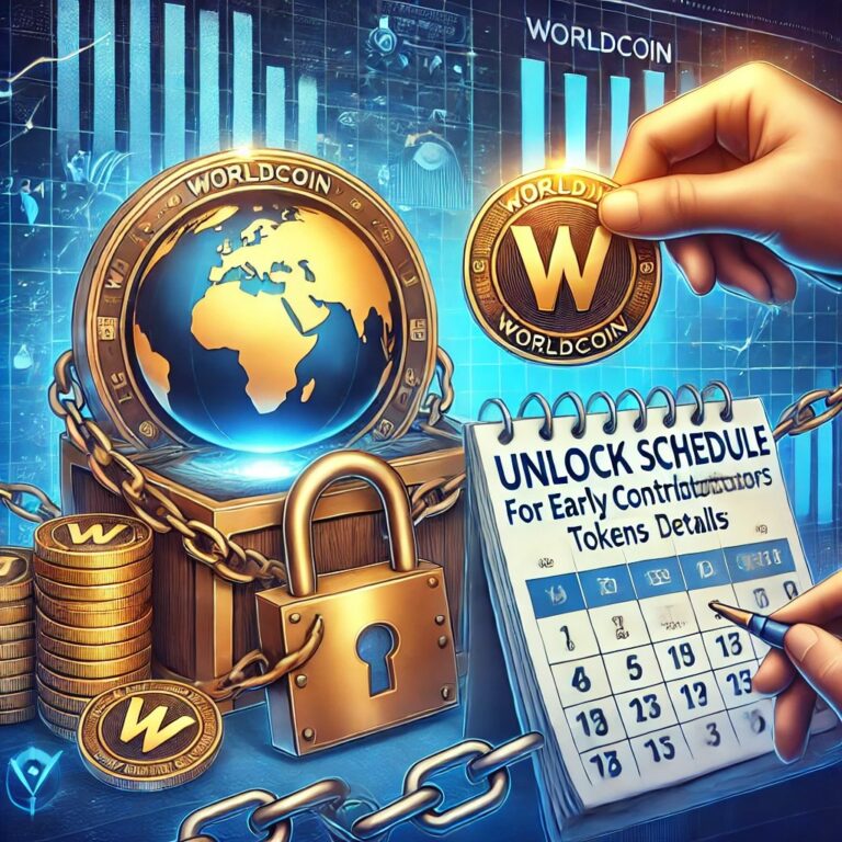 Dall·e 2024 07 16 19.04.10 Create A Featured Image For An Article Titled Worldcoin Announces Unlock Schedule For Early Contributors Tokens — Details. Show The Worldcoin Symbo.webp.jpeg